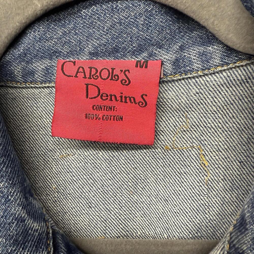 VTG 80s Carol’s Denims Personalized Womens 100%Cotton Vest M - Picture 3 of 5